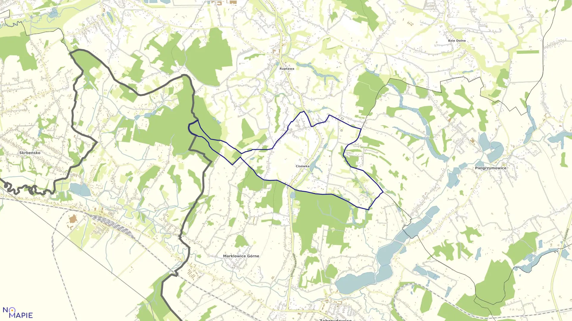 Mapa obrębu CISÓWKA w mieście Jastrzębie-Zdrój